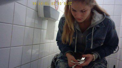 Hidden camera in the student toilet Part 6 (2018)