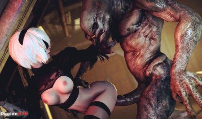 Hot Whore Destroyed By Monster